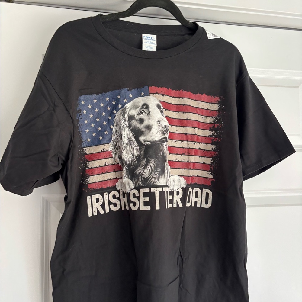 Irish Setter Dad Black T-Shirt